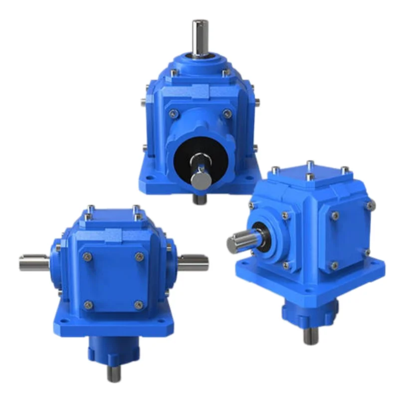 T-type Right-angle Steering Gear Reducer 90-degree Spiral Bevel Gear Commutator for Agriculture Use 220V 1kW
