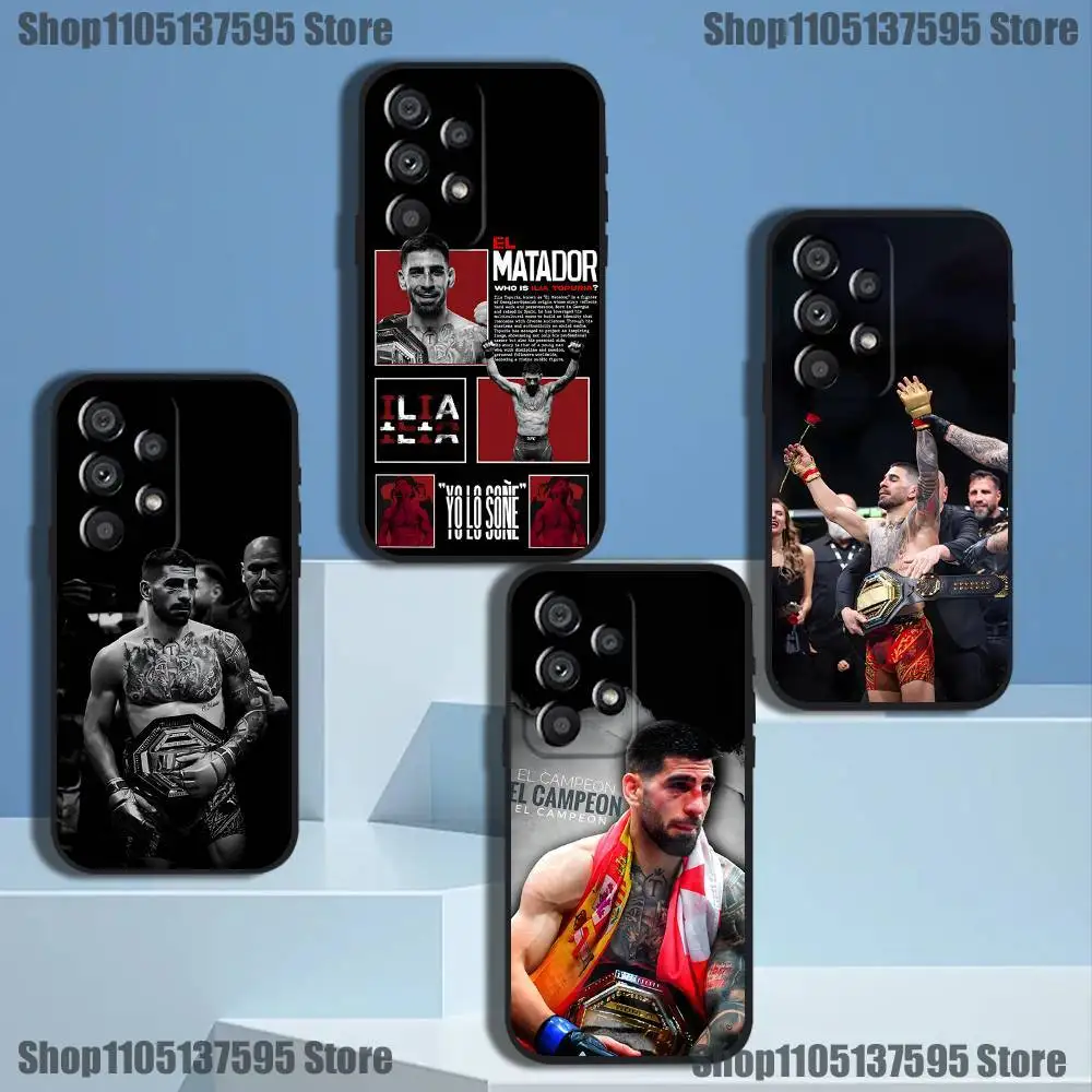 

I-Ilia Fighting T-Topuria Phone Case For Samsung Galaxy A20,A21s,A22,A31,A32,A52,A53,A72,73,A80 Soft Black Cover