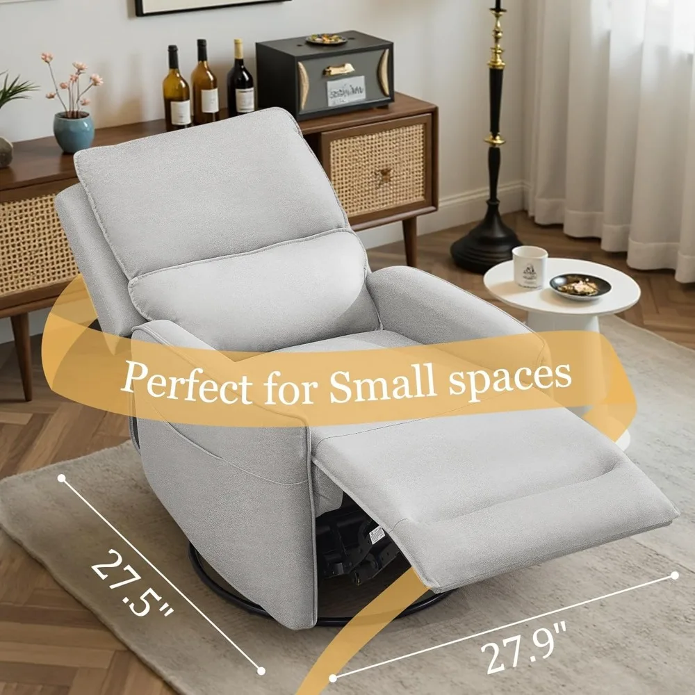 كراسي هزازة دوارة 360 درجة للبالغين للمساحات المدمجة، وكراسي منجدة مثالية لحضانات الأطفال #6