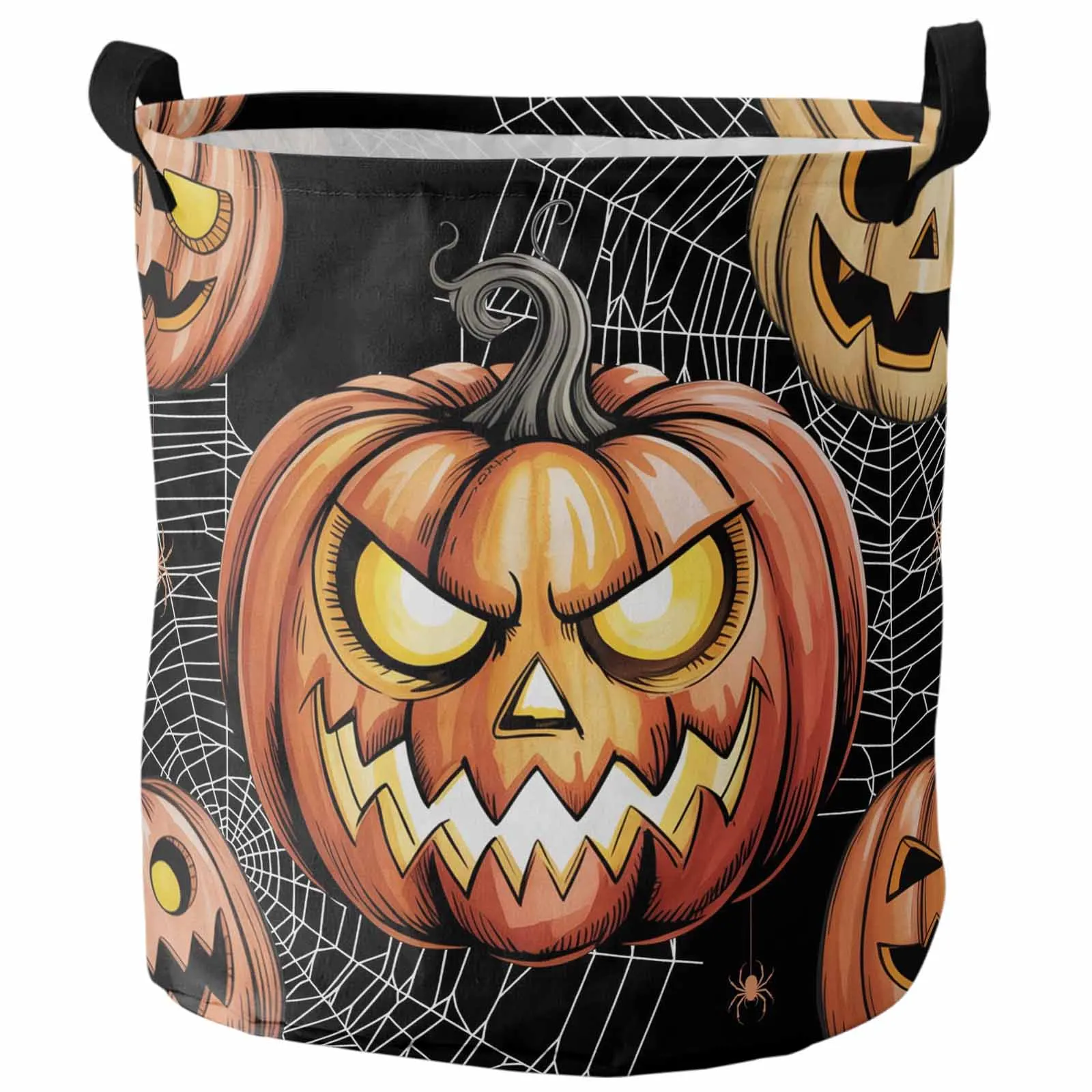 

Abstract Halloween Pumpkin Foldable Dirty Laundry Basket Kid's Toy Organizer Waterproof Storage Baskets