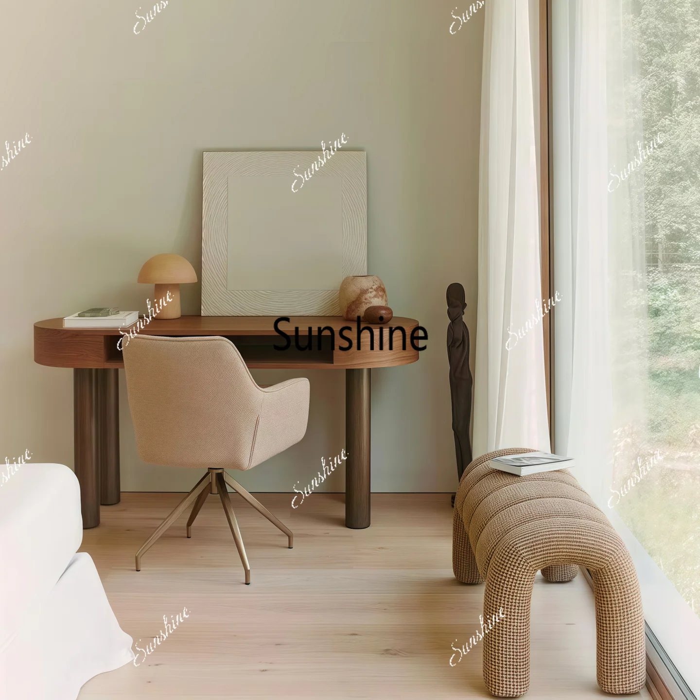 

French solid wood desk retro study table high-end work table