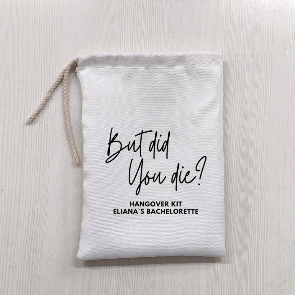 

25 pcs But Did You Die Hangover Kit-Hangover Recovery Kit-But Did You Die Bag-Custom Bachelorette Bags-Custom Hangover