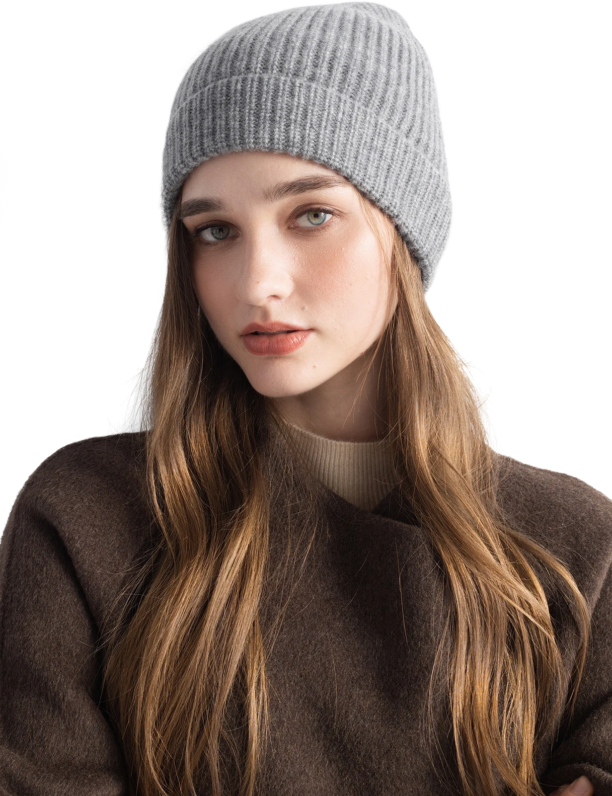 LONGMING Winter Hats Woman 100% Cashmere Beanie Hat Unisex New Knitted Warm Luxury Fall Fashion Cap for Men And Women Streetwear