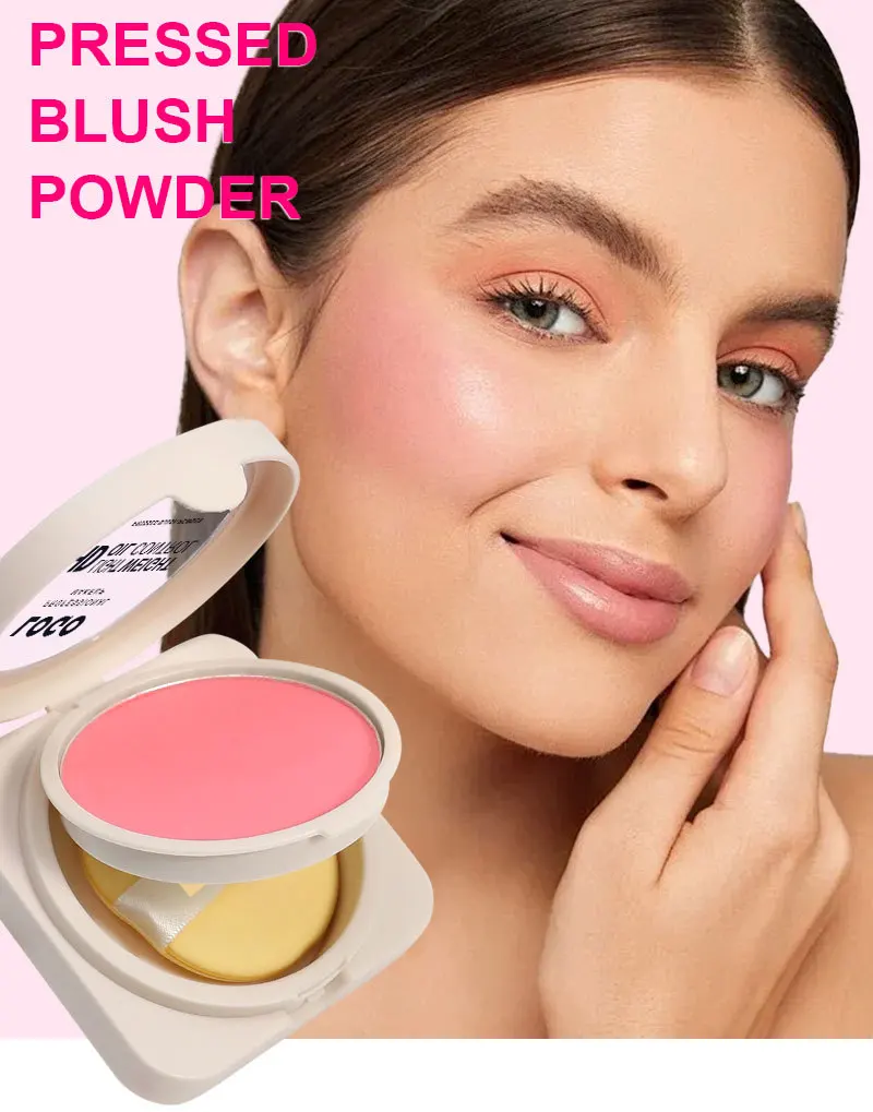 Aangepast logo Blush Make-up Vegan Pigment Blusher Poeder Privémerk Gradiënt Blush Palette Waterdicht Transpiratie Groothandel