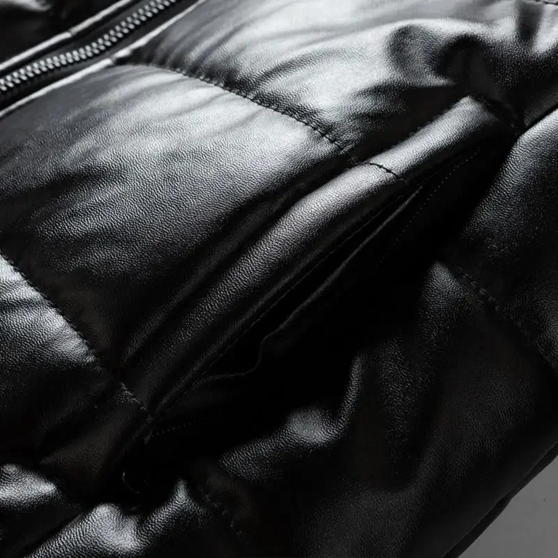 LIBIELIY Men's Jacket Coat Autumn And Winter Warm Lamb Turn-Down Collar Coat Casual Handsome Outdoor Coat Cotton Padded Male Top