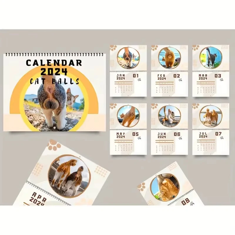 

2025 Cat Buttholes Calendar Hilarious And Adorable Humor Cat Balls Calendar For Every Month Perfect Gift For Cat Lovers