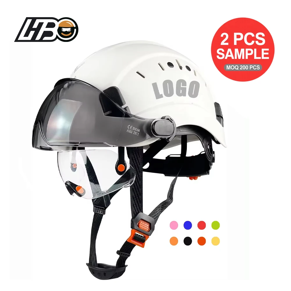 

HBC ANSI ISEA Z89.1 2014 Type I Class C Adjustable Construction Helmet Hot Sale ABS Climbing Hard Hat Work Rescue Breathable