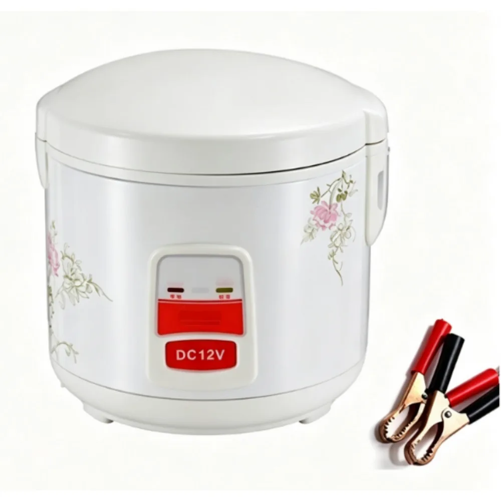 for Solar DC 12V Rice Cooker 5L Large Capacity Simple Easy Operate Life Up to 5 Years for Solar Car Camping Outdoor Portable