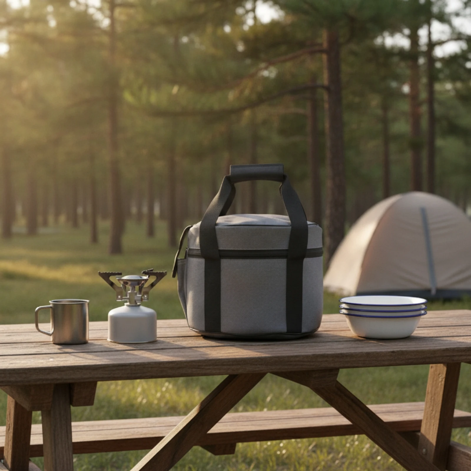 Cookware Storage Bag with Pocket Camping Camp Cookware Bag Camp Kitchen Organizer Water-Resistant Waterproof for Campers