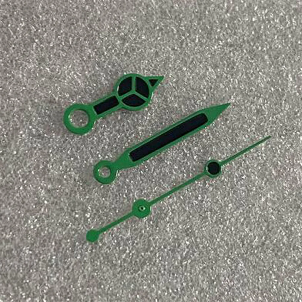 إكسسوارات الساعة عقارب ساعة مرسيدس بنز سوداء ملونة لحركة NH35/36/4R/7S