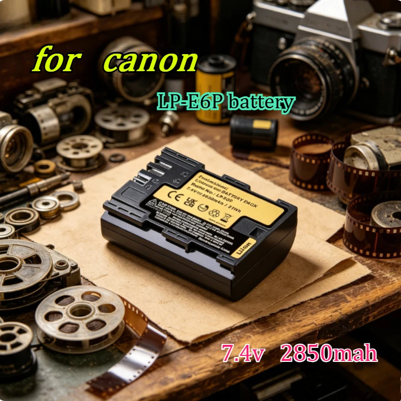 2850mah Suitable for Canon R5 MARK II Full Decoding Battery LP-E6P Battery, High-capacity Long Endurance Digital Battery