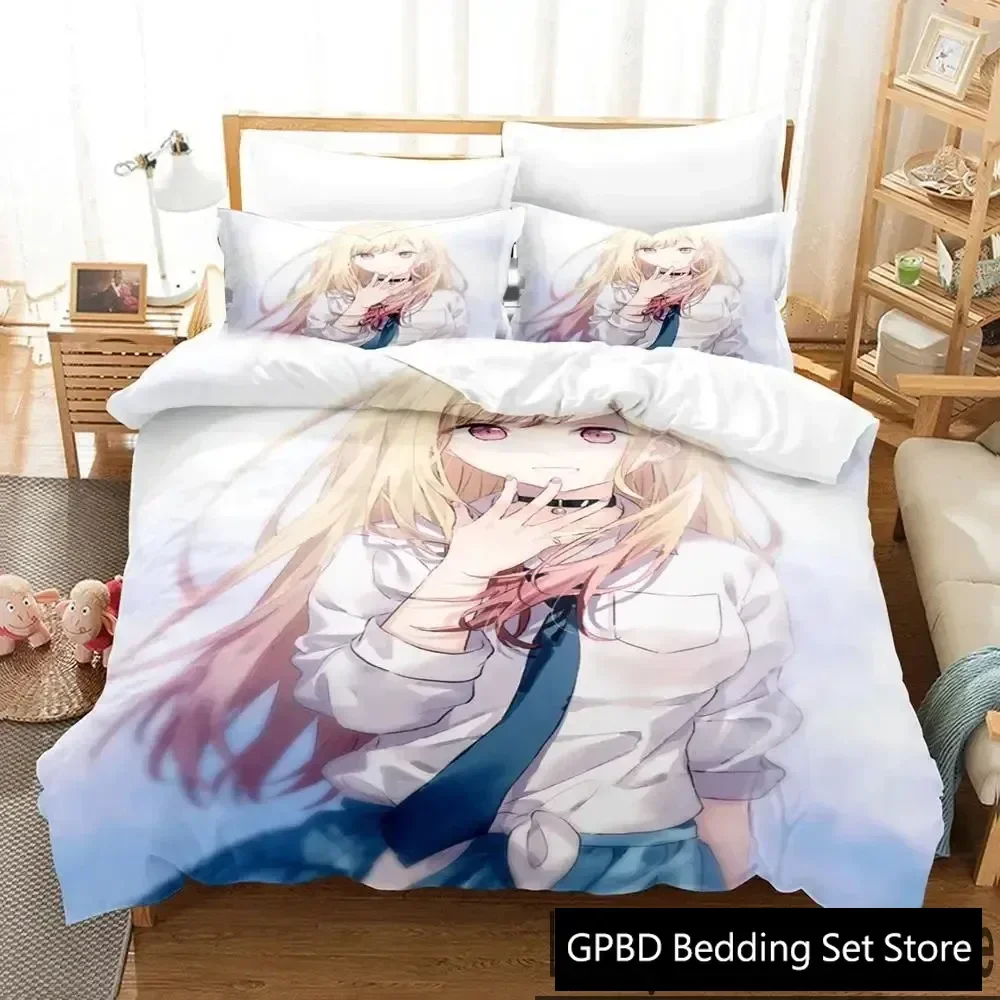 3D Print Anime My Dress Up Darling Bedding Set Duvet Cover Bed Set Quilt Cover Pillowcase Comforter king Queen Size Boys Adult