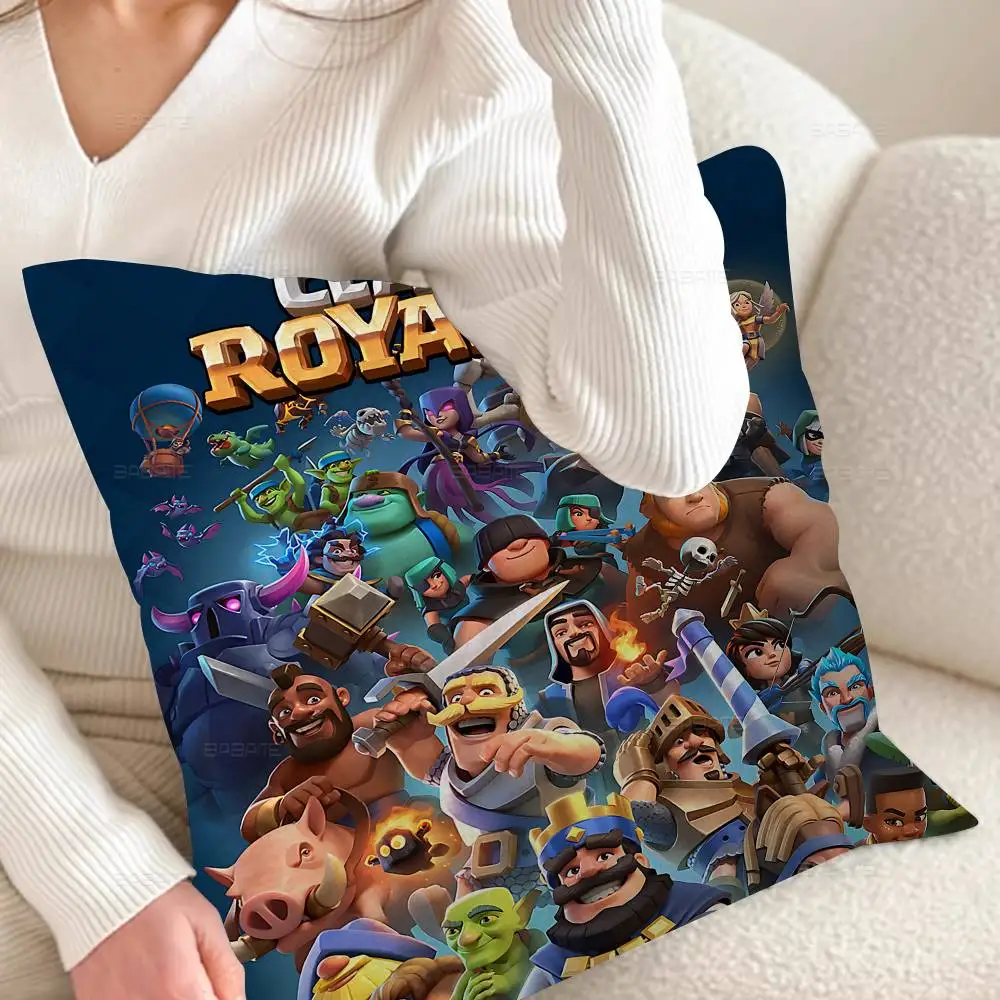 لعبة C-Clash Royale أنيمي غطاء وسادة لغرفة النوم وغرفة المعيشة أريكة غطاء الوسادة الزخرفية