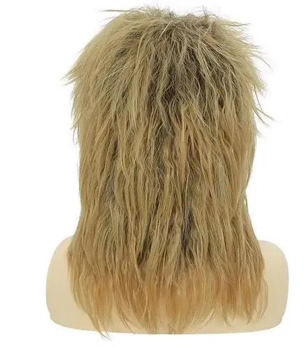 Peluca de disfraz de Tina Diva para mujer, pelo sintético de los años 80, rubia grande, estilo balancín, Mullet, Glam, Punk, Rock, Rockstar, Cosplay