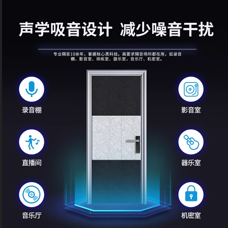 Super professional sound insulation door sticker bedroom entry door anti-theft door sound insulation cotton soft bag self-adhesi