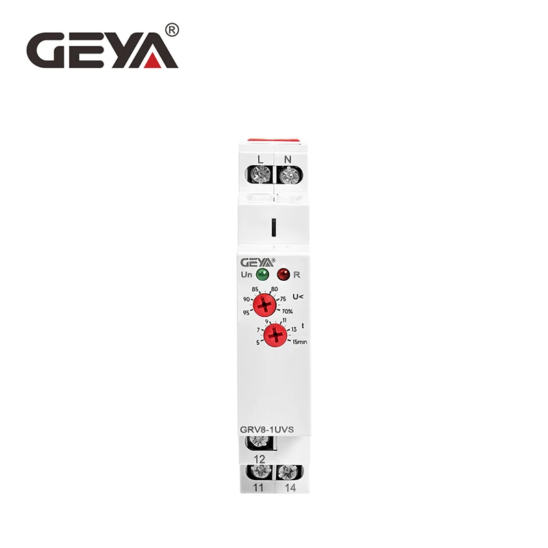 

GEYA GRV8-1UVS Single Phase Under Voltage Relay AC 220V / 230V / 240V high-performance single phase under voltage relay