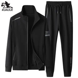 Conjunto de ropa deportiva con capucha para hombre, chándal deportivo de 2 piezas, sudadera y pantalones de chándal, color sólido, primavera y otoño, novedad de 201