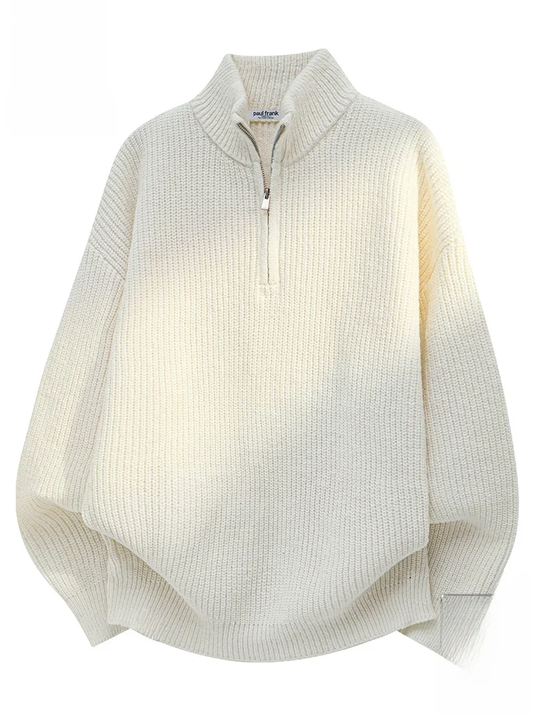 

PaulFrank Warm Knitted Casual Loose Top Men's Autumn American Sle Pullover Sweater Stand Collar Long Sve Polyester Fiber