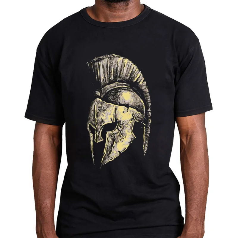 

0202 Retro Spartan warrior helmet Ancient greece Gift T Shirt This is sparta Norse mythology Graphic Tee All size Tops S-6XL