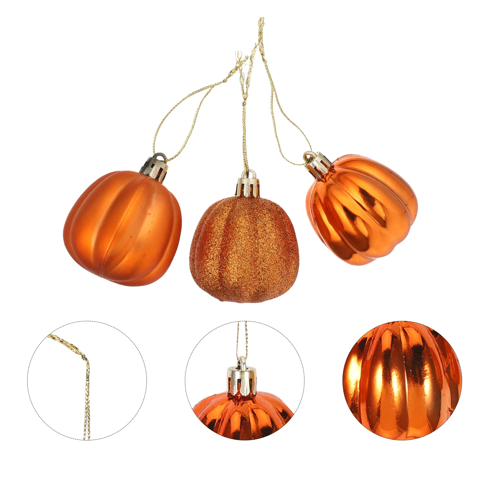 

36Pcs Fake Pumpkins for Decorating Harvest Theme Party Supplies Mini Pumpkin Ornaments Fall Thanksgiving Decoration Set