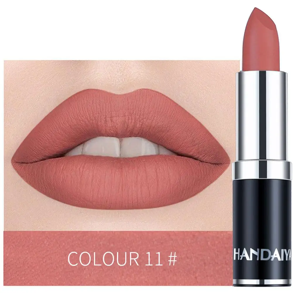 Handaiyan Matte Lipstick Waterproof Moisturize Velvet Makeup Sexy Fashion Women's Hot Selling Lipstick Popular Color Gloss C5u6