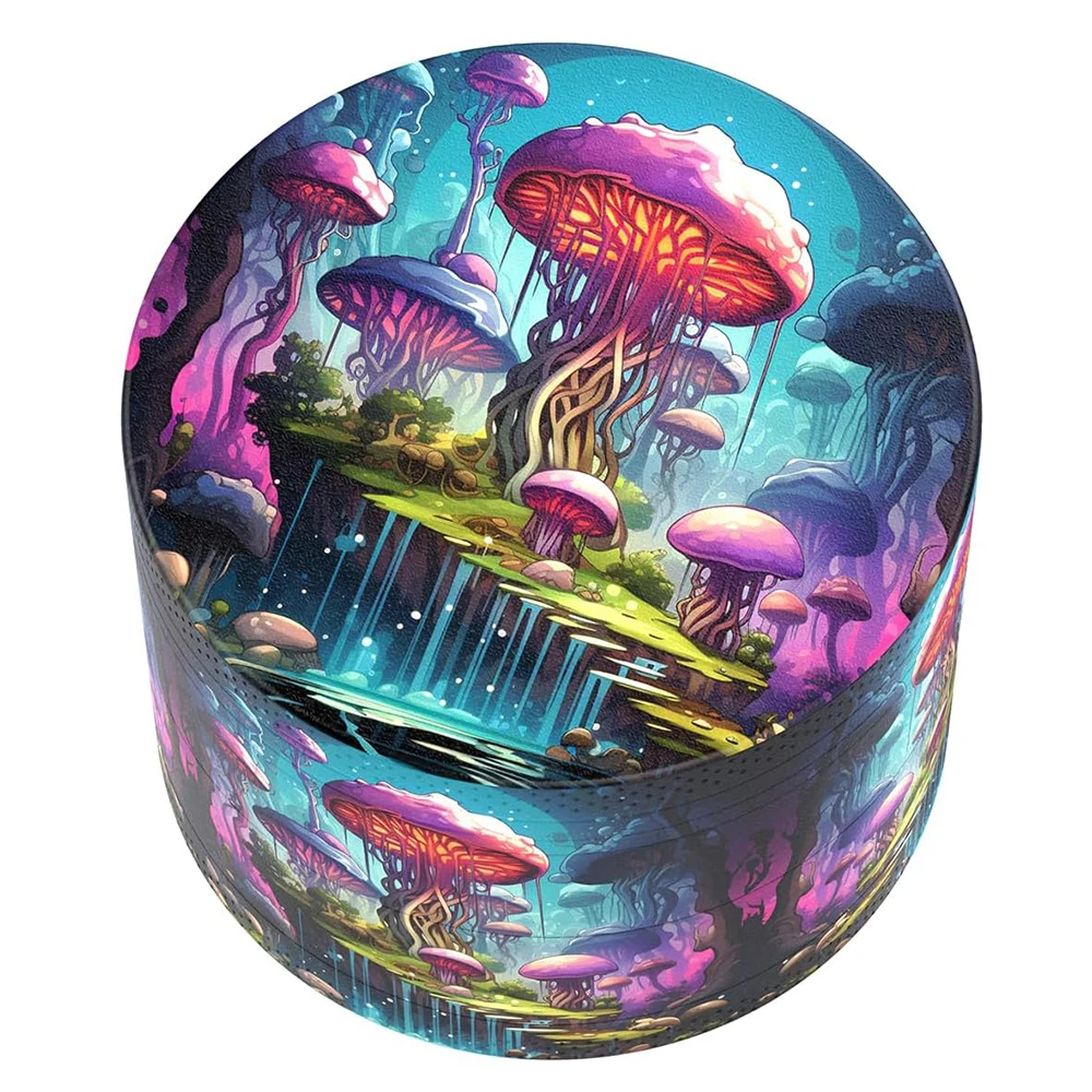 New 2inch/50MM Herb Metal Grinder Mushroom Cartoon 4 Layers Smoking Spice Grinder