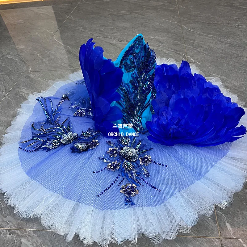 BT00411 プロフェッショナル高品質カスタムサイズ 7 層キッズガールズ女性大人パフォーマンスウェアブルーバードバレエチュチュ衣装