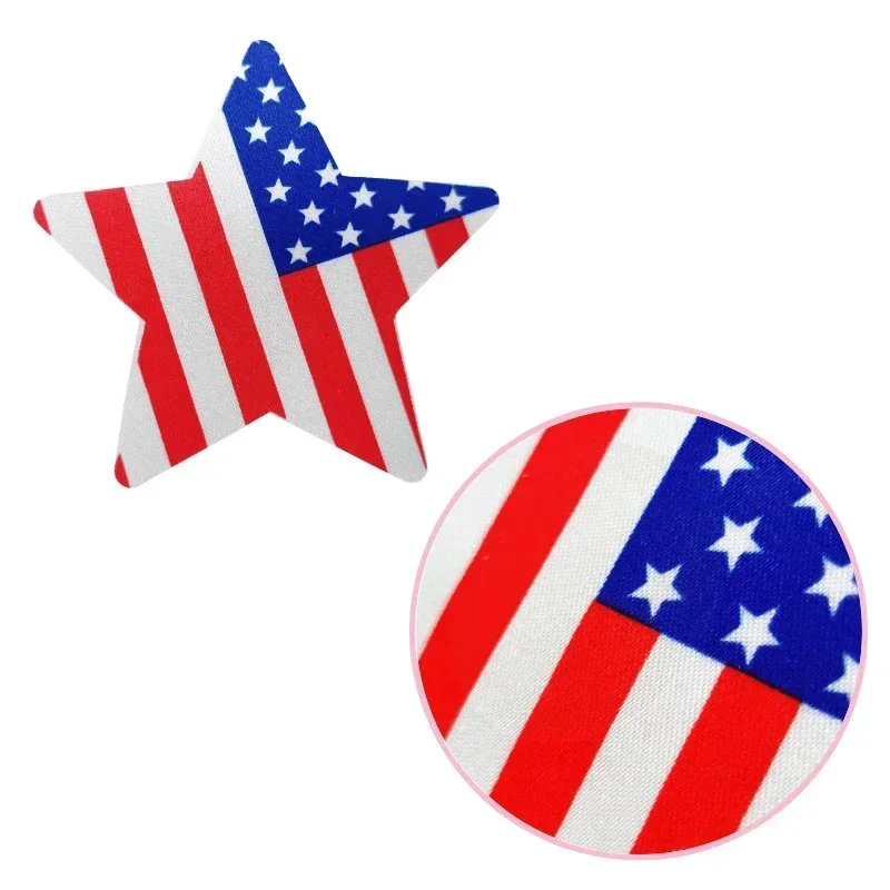 100 Paris U.S. Flag Invisible Nipple Cover Stars and Stripes American Flag Print Tape Overlays on Bra Nipple Stickers Women Girl