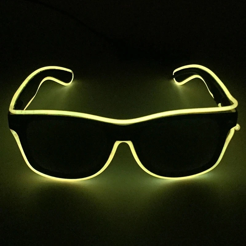 5 Pcs/lotNovelty Glow Sunglass LED Glasses Light Up EL Flashing Luminous Glasses Wedding Birthday Decoration Glow Party Supplies