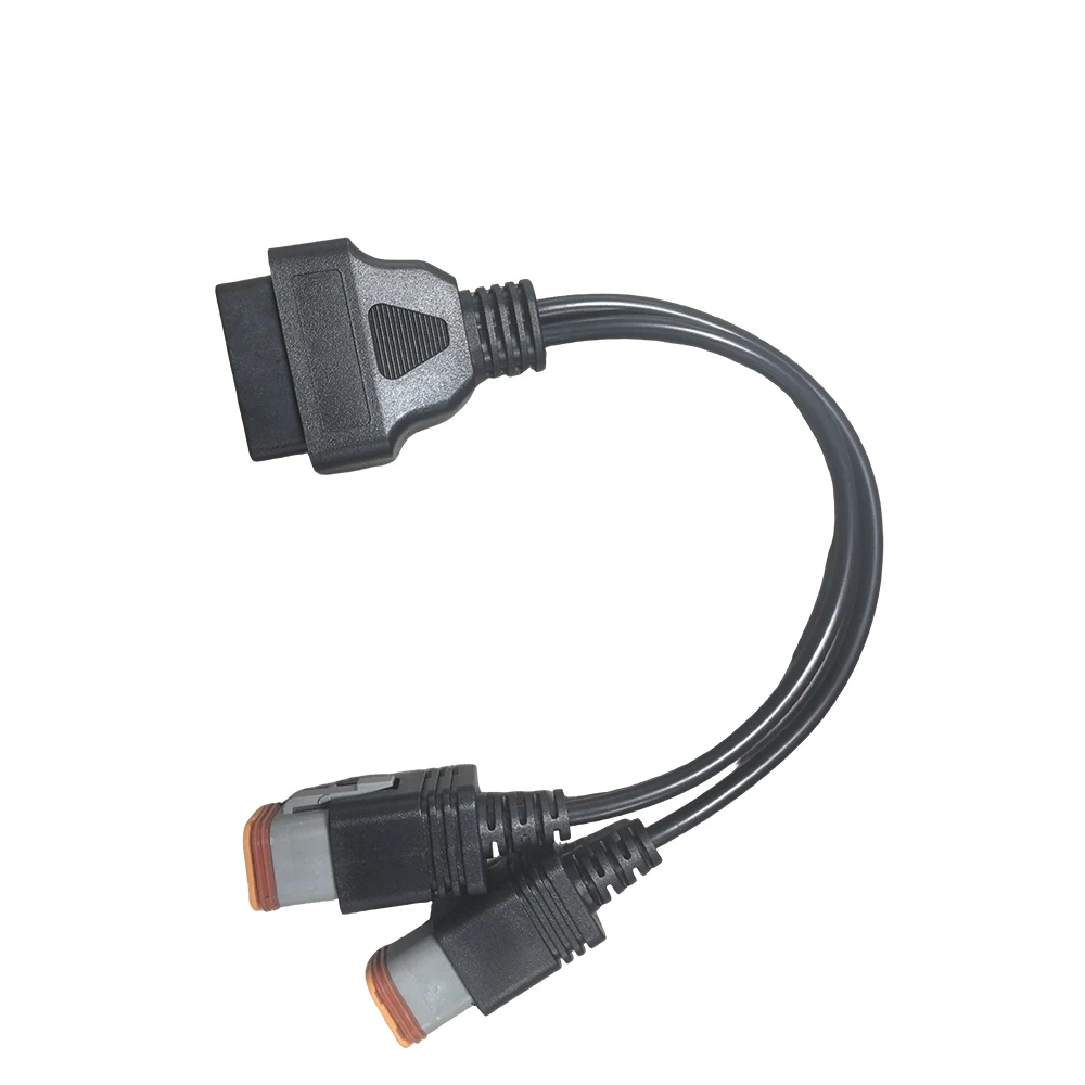 Picture 4: For Harley For Davidson 6Pin 4Pin To OBD2 16PIN Motorcycle ELM327 OBD Diagnostic Scanner Adapter Cable Two-in-one Extension Wire