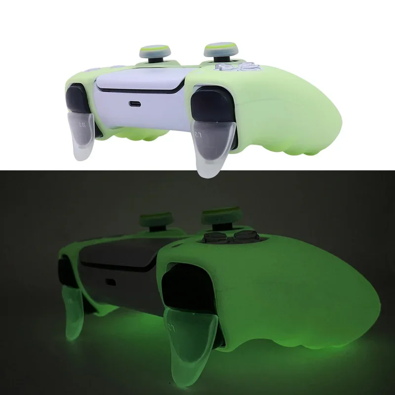 Capa de silicone para PS5 Controller Skin, Luminous Glowing in Dark, Gamepad Joystick Case, Acessório de Videogames, Playstation 5