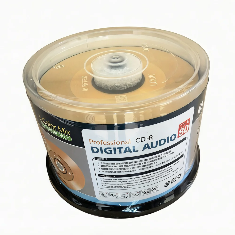 Ritek Digital Audio CD-R Disc Black Music CDR 52X 700MB 80Min 5 Colors 50pcs/pack image 2