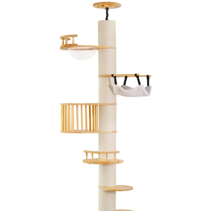 

Cat climbing frame, solid wood type, Tongtian column, material, sisal column type