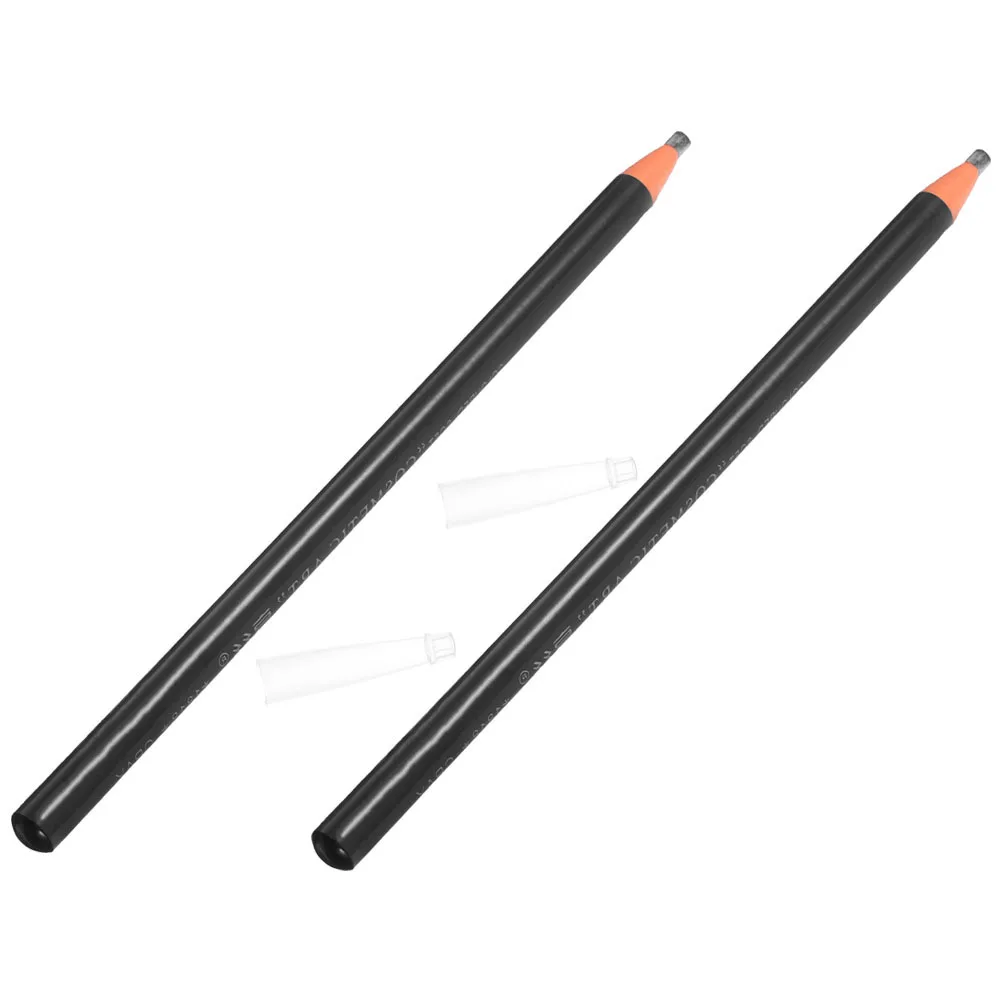 2 قطعة قلم الحواجب المقاوم للماء، مقاوم للعرق، طويل التآكل، طرف دقيق، تصميم خط السحب، قلم مكياج للحواجب بخط رفيع #2