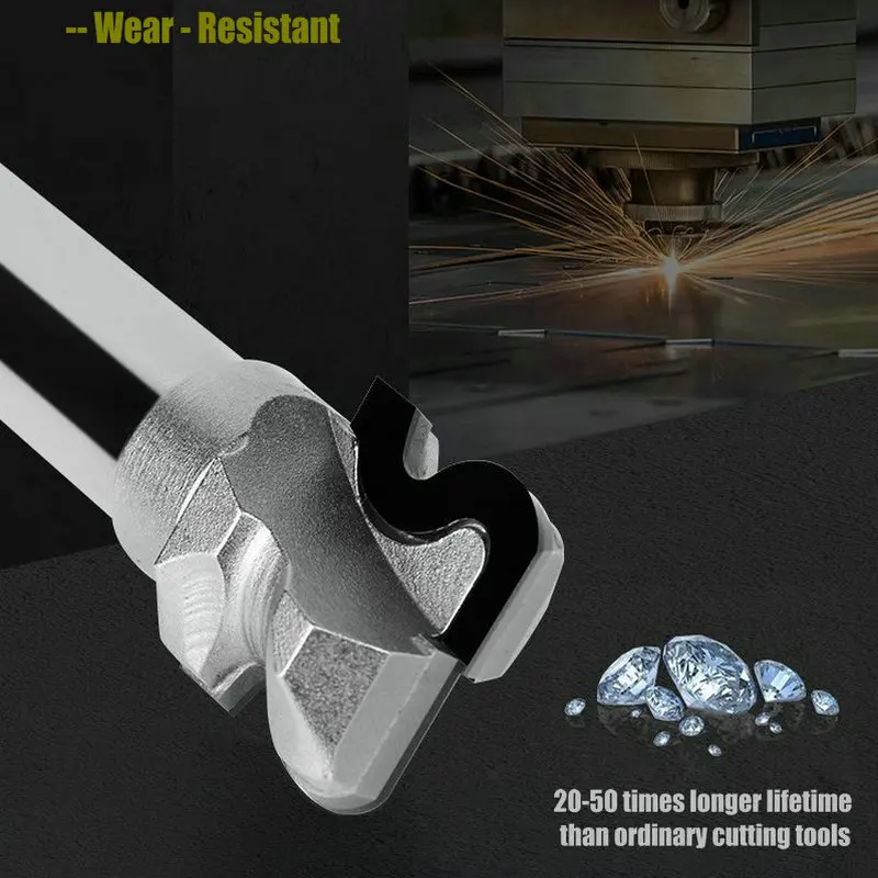 12.7mm PCD Diamond Door Handle Milling Cutter Slotting Router Bit Woodworking Tools 2-Arc Nail CNC Wood Grooving Drawer Endmill