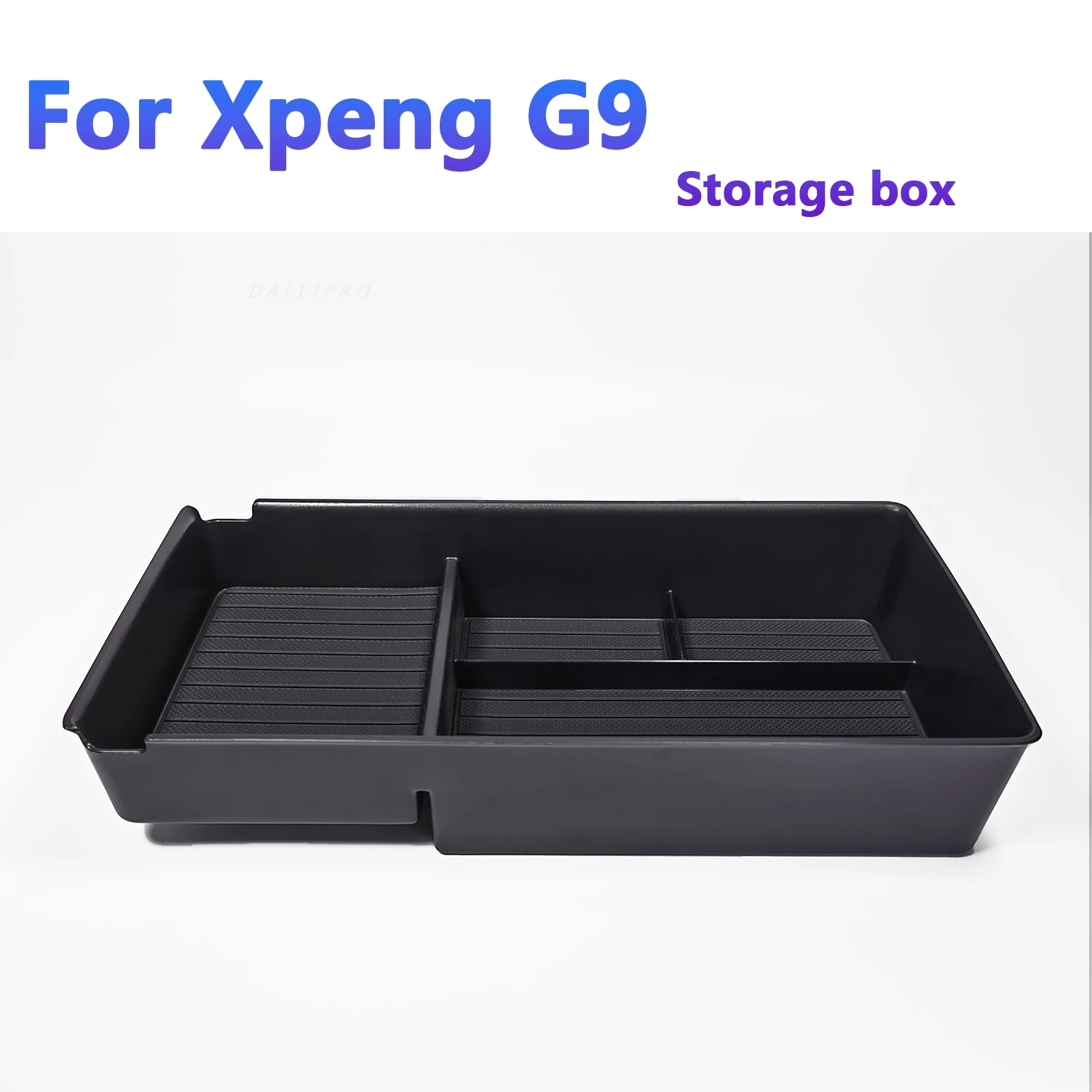 Car Armrest Storage Box Center Console Organizer Container Coin Tray Glasses Storage Box ABS Rubber Pad Accessories For Xpeng G9