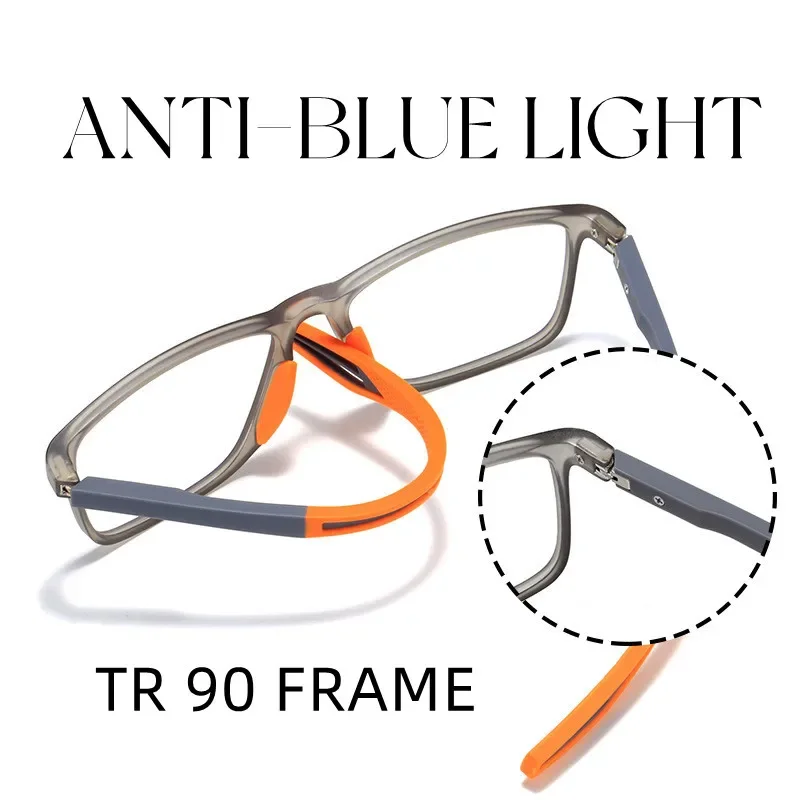 Elastic TR90 Reading Glasses Vintage Flexible Anti Blue Light Far Sight Eyeglasses Women Men Retro Presbyopia Sports Eyewear