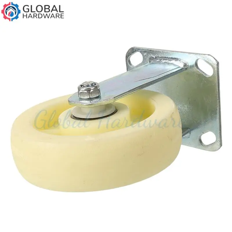 6-inch Fixed Standard Nylon Wheel with Non-slip Design – Essential Closet/Shelf/Tool Cart Bottom Part