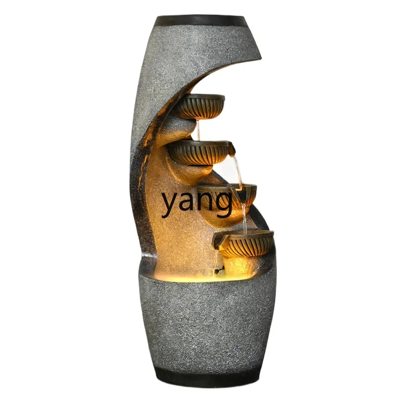 

LTT lucky flowing water ornament household automatic flowing water ornament rockery flowing water fountain decoration