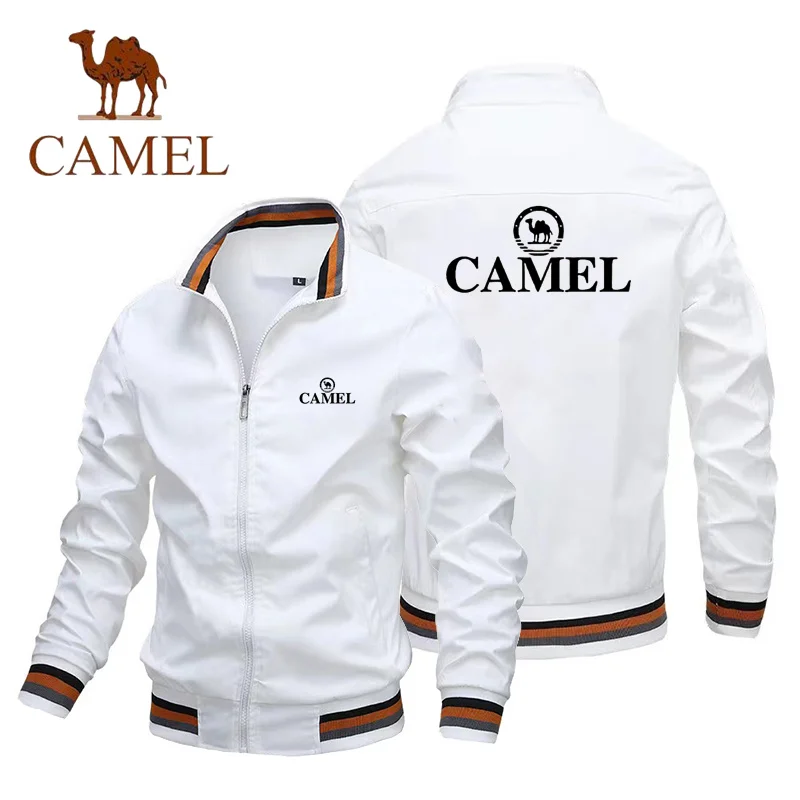 New CAMEL Men's Jacket Spring and Autumn Casual Fashion Slim Fit Jacket Baseball Jacket Men's Jacket M-4XL Hot Stamping