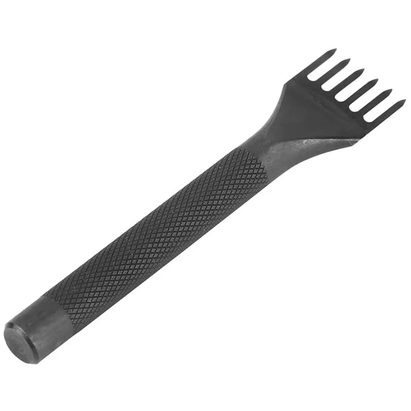 

BHBD-2X DIY Diamond Lacing Stitching Chisel Set Leather Craft Kits, Leather Craft Tooth Punching Tool 4Mm 1/2/4/6 Prong