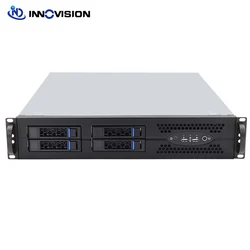 Caja de servidor de montaje en Rack 2U 4Bay Hotswap con ranura de expansión Horizontal Flexible, soporte de tarjeta de red GPU, nuevo