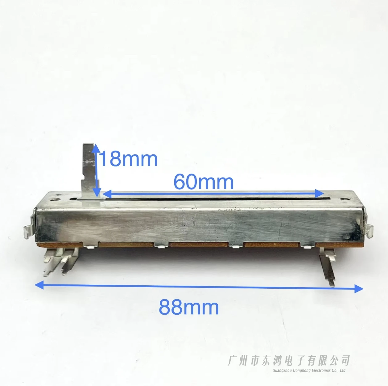 

1 PCS Taiwan FD Fuhua 8.8 cm sliding potentiometer B10K*2 vertical side regulated straight slip potentiometer duplex fader