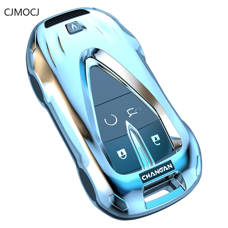 

Key Cover Case for Changan CS75/CS55/Benben E-Star/Raeton CC/CS35/Yuexiang V7/Eado - Protective Key Fob Shell Keybag Keychain