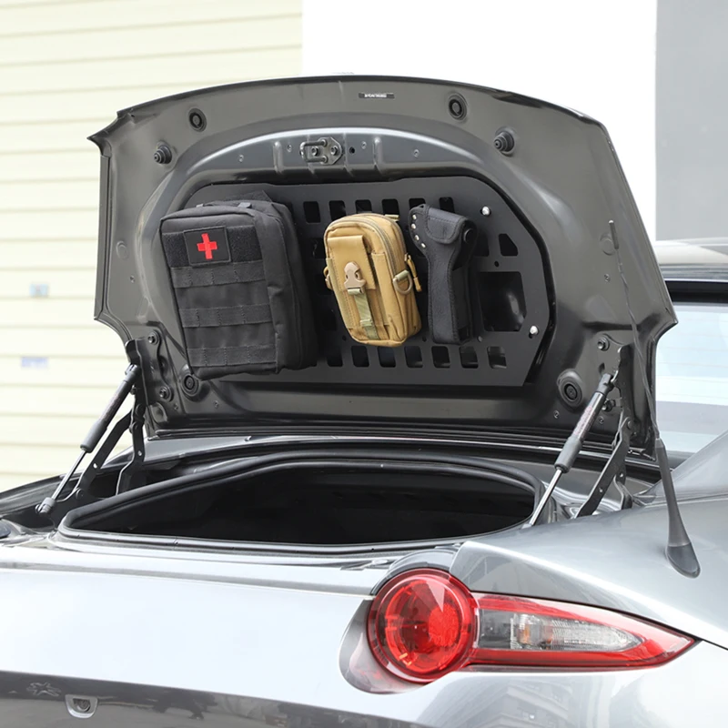 

1 шт., черный алюминиевый сплав для Mazda MX-5 ND 2016-2025 + Стайлинг автомобиля, крышка багажника, подвесная стойка, аксессуары для модификации багажника