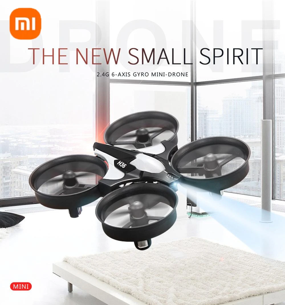 Xiaomi-Mini importateur RC H36 4ch, hélicoptère sans mode sauna 6 axes, télécommande rabattable à 360 °, jouet quadrirotor, cadeau pour enfants