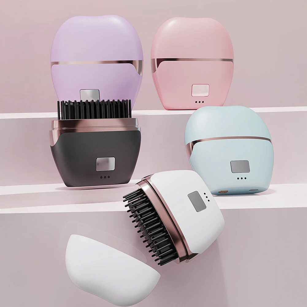 Nuevo cepillo alisador de pelo con calefacción eléctrica multifuncional, herramienta de peluquería con peine alisador inalámbrico recargable portátil
