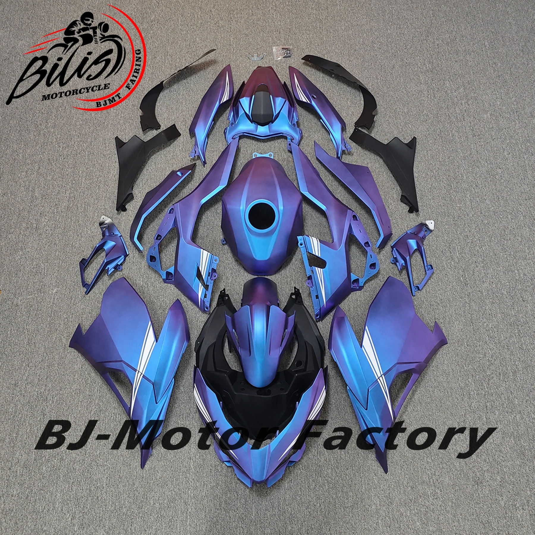 دراجة نارية لـ Kawasaki NINJA 400 EX400 2018 - 2023 مجموعة هدايا كاملة ABS حقن البلاستيك الأسود NINJA400 هيكل السيارة القلنسة