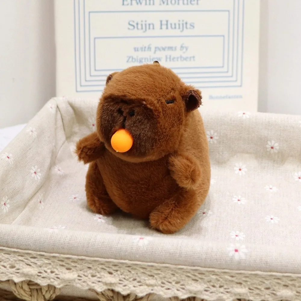 Porte-Clés en Peluche Capybara, Pendentif Dessin Animé, Bulle Soufflant avec Bradde JOFluffty Butter