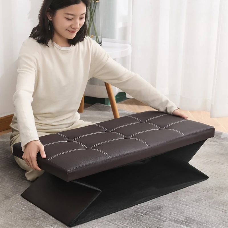 Outdoor Storage Ottoman Patio Bench Deck Box Garden Seat Waterproof Lockable Foldable Portable Cushioned Stool Furniture Storage